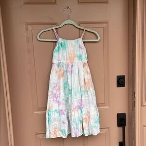 Cat & Jack Pink Sundress with Ruffled Skirt and Spaghetti Straps